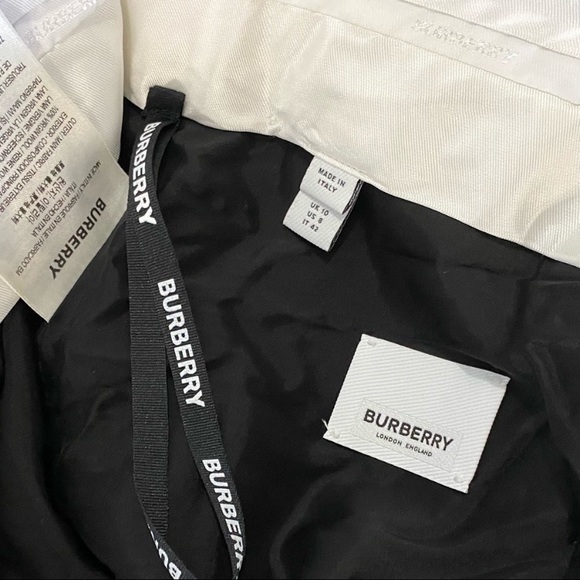 Burberry Wool Houndstooth Check Tailored Trousers Sz 8 New - Picture 14 of 16